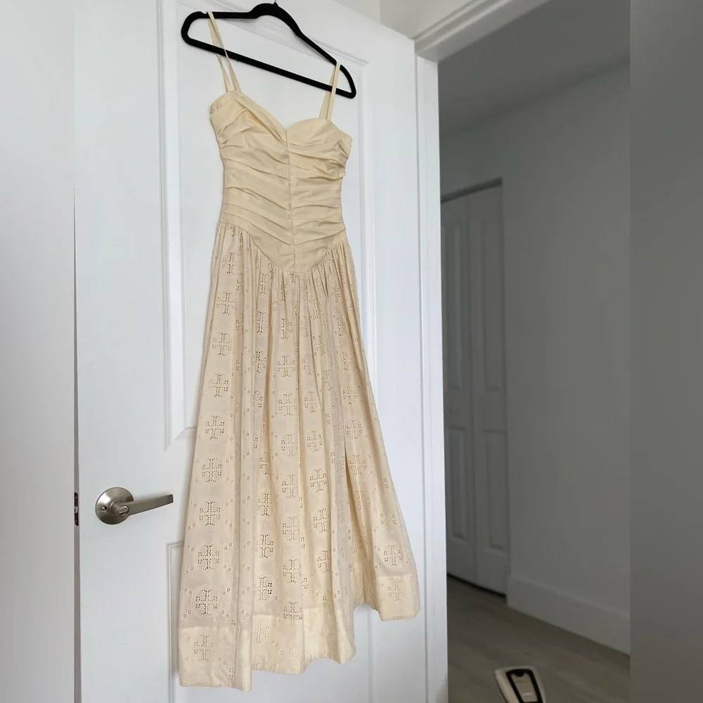NWT Tory Burch Broderie Anglaise Hook And Eye Dress $898 0 - Picture 6 of 13